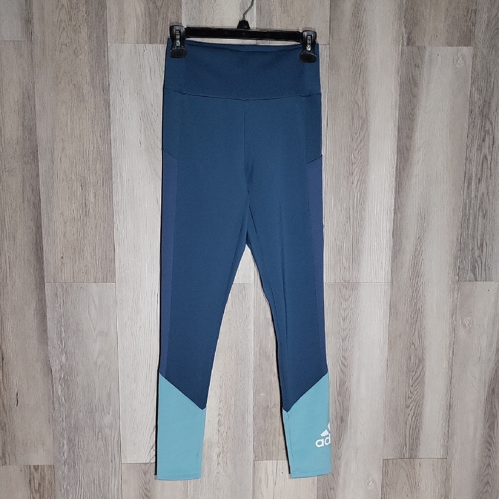 Adidas Womens‎ S Aeroready Primegreen Leggings Colorblock Workout Athletic NWOT